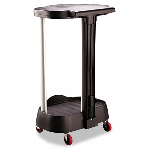 Rubbermaid® Commercial Premium Step-On Linen Hamper, 30 Gal, 20.38w X 22.25d X 37.88h, Aluminum/Plastic, Black - Image 3