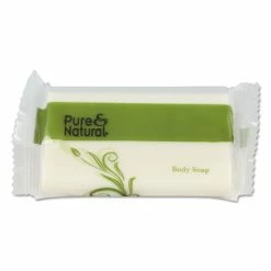 Pure & Natural™ Body And Facial Soap, Fresh Scent, # 1 1/2 Flow Wrap Bar, 500/Carton