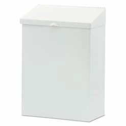 HOSPECO® Feminine Hygiene Product Waste Receptacle, Metal, White