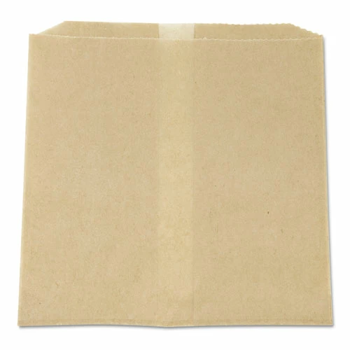 HOSPECO® Waxed Napkin Receptacle Liners, 8.5" X 8", Brown, 500/Carton