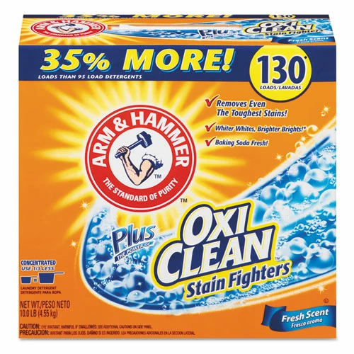 Arm & Hammer™ Power Of OxiClean Powder Detergent, Fresh, 9.92 Lb Box, 3/Carton