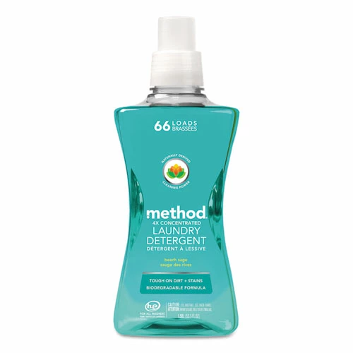 Method® 4X Concentrated Laundry Detergent, Beach Sage, 53.5 Oz Bottle