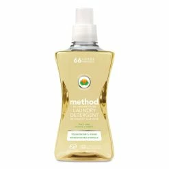 Method® 4X Concentrated Laundry Detergent, Free And Clear, 53.5 Oz Bottle, 4/Carton