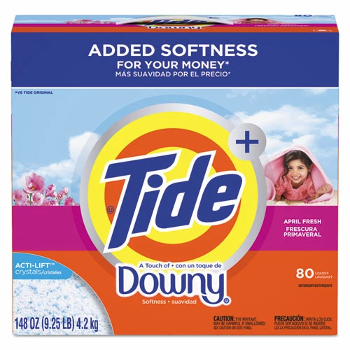 Tide® Touch Of Downy Laundry Detergent, Powder, April Fresh, 148 Oz Box, 2/Carton