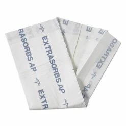 Medline Extrasorbs Air-Permeable Disposable DryPads, 30" X 36", White, 5 Pads/Pack