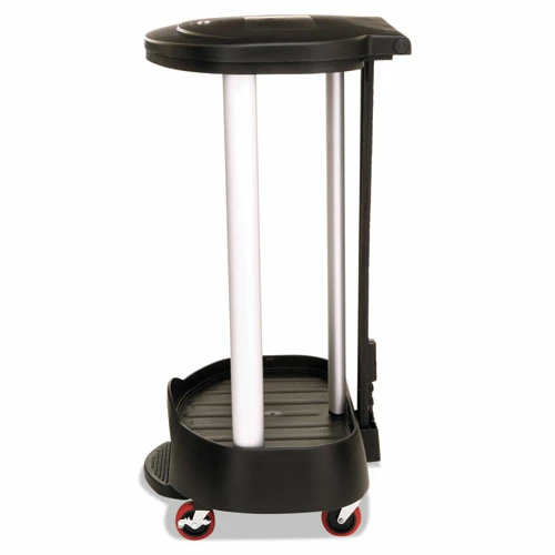 Rubbermaid® Commercial Premium Step-On Linen Hamper, 30 Gal, 20.38w X 22.25d X 37.88h, Aluminum/Plastic, Black - Image 5