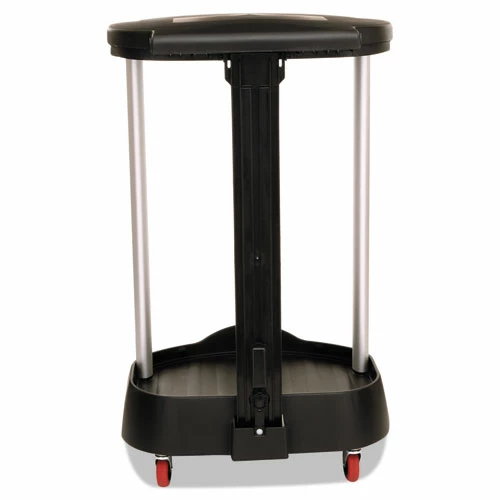 Rubbermaid® Commercial Premium Step-On Linen Hamper, 30 Gal, 20.38w X 22.25d X 37.88h, Aluminum/Plastic, Black - Image 6