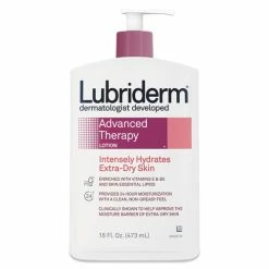 Lubriderm® Advanced Therapy Moisturizing Hand/Body Lotion, 16 Oz Pump Bottle, 12/Carton