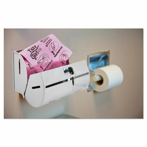 Tidy Girl™ Plastic Feminine Hygiene Disposal Bag Dispenser, Gray - Image 8
