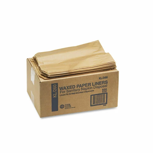 HOSPECO® Napkin Receptacle Liners, 7.5" X 3" X 10.5", Brown, 500/Carton - Image 3