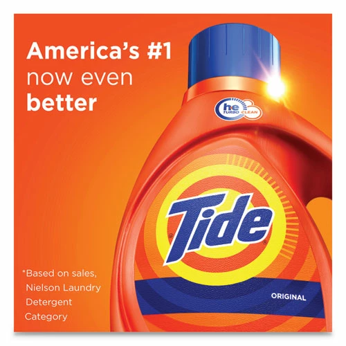 Tide® HE Laundry Detergent, Original Scent, Liquid, 64 Loads, 92 Oz Bottle, 4/Carton - Image 3