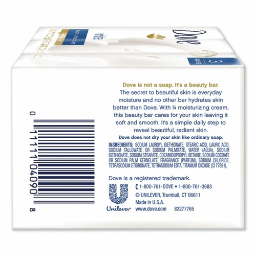 Dove® White Beauty Bar, Light Scent, 3.17 Oz, 12/Carton - Image 2
