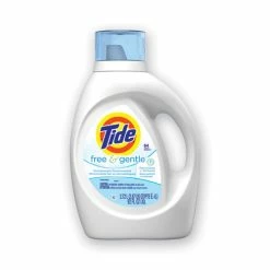 Tide® Free And Gentle Liquid Laundry Detergent, 64 Loads, 92 Oz Bottle, 4/Carton