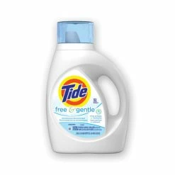 Tide® Free And Gentle Laundry Detergent, 32 Loads, 46 Oz Bottle, 6/Carton