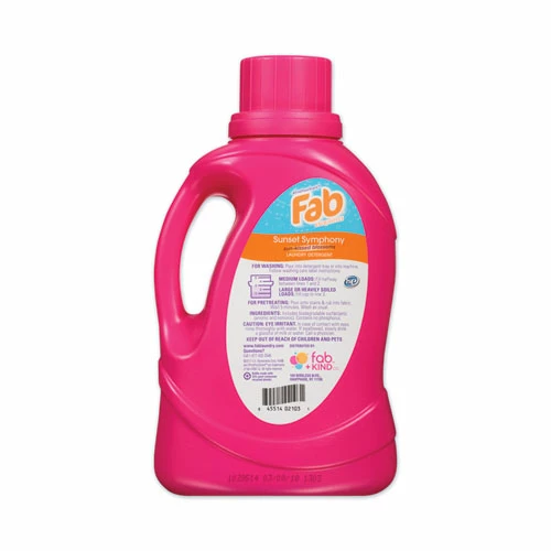 Fab® Laundry Detergent Liquid, Sunset Symphony (Sun Kissed Blossoms), 40 Loads, 60 Oz Bottle, 6/Carton - Image 2