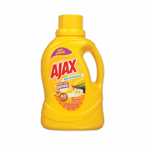 Ajax® Laundry Detergent Liquid, Stain Be Gone, Linen And Limon Scent, 40 Loads, 60 Oz Bottle, 6/Carton