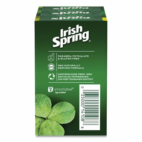 Irish Spring® Bar Soap, Clean Fresh Scent, 3.75 Oz, 3 Bars/Pack, 18 Packs/Carton - Image 4
