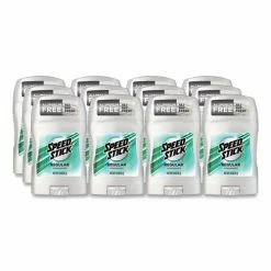 Speed Stick® Deodorant, Regular Scent, 1.8 Oz, White, 12/Carton
