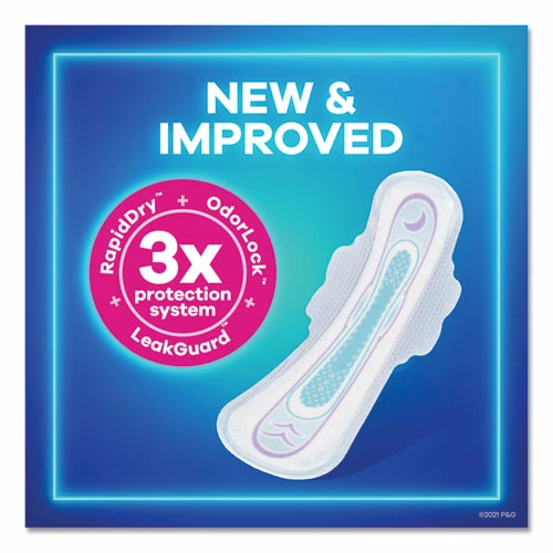 Always® Ultra Thin Overnight Pads With Wings, 36/Pack, 6 Packs/Carton - Image 3