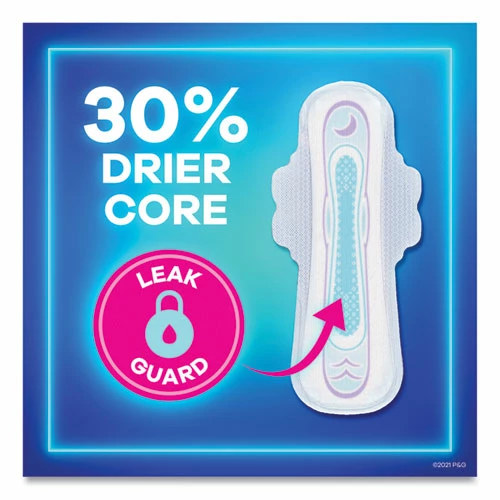 Always® Ultra Thin Overnight Pads With Wings, 36/Pack, 6 Packs/Carton - Image 7