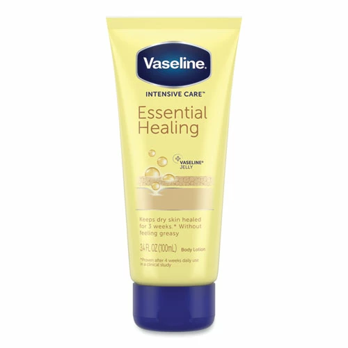 Vaseline® Intensive Care Essential Healing Body Lotion, 3.4 Oz Squeeze Tube, 12/Carton