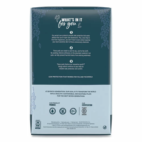 Seventh Generation® Chlorine-Free Maxi Pads, Regular, 24/Pack, 6 Packs/Carton - Image 2