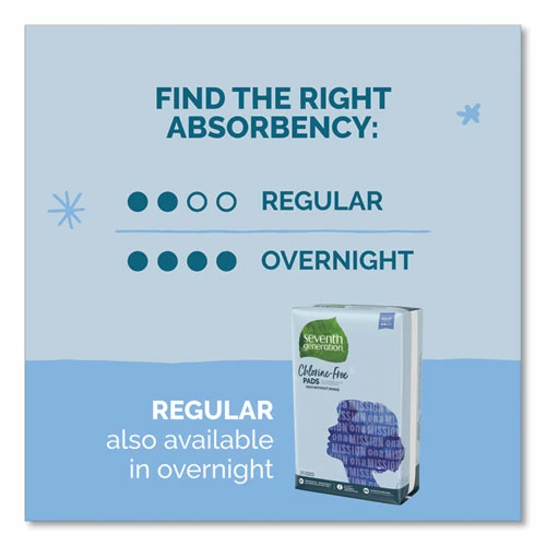 Seventh Generation® Chlorine-Free Maxi Pads, Regular, 24/Pack, 6 Packs/Carton - Image 4
