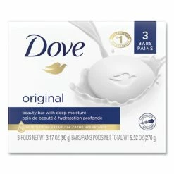 Dove® White Beauty Bar, Light Scent, 3.17 Oz, 3/Pack