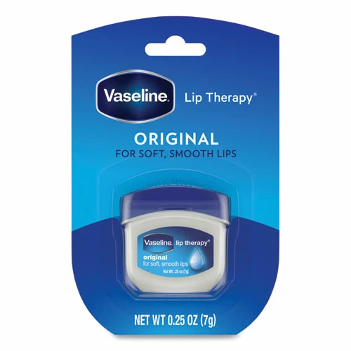 Vaseline® Lip Therapy, Original, 0.25 Oz, Plastic Flip-Top Container, 32/Carton - Image 2