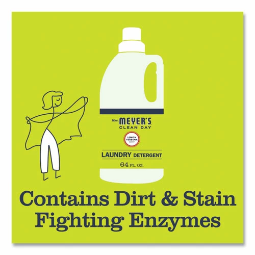 Mrs. Meyer's® Liquid Laundry Detergent, Lemon Verbena Scent, 64 Oz Bottle, 6/Carton - Image 4