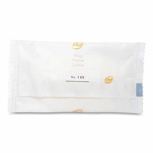 Dial® Amenities Amenities Deodorant Soap, Pleasant Scent, # 1 1/2 Individually Wrapped Bar, 500/Carton - Image 3