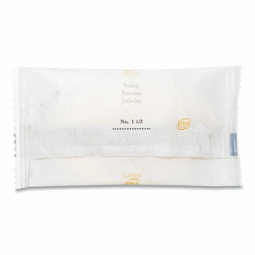 Dial® Amenities Basics Deodorant Bar Soap, # 1 1/2 Individually Wrapped Bar, 500/Carton - Image 3