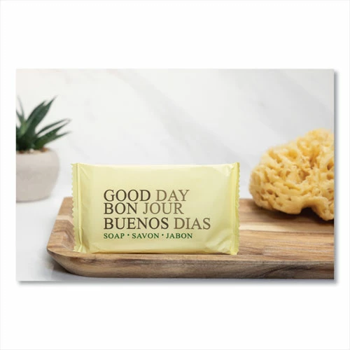 Good Day™ Amenity Bar Soap, Pleasant Scent, # 1 1/2 Individually Wrapped Bar, 500/Carton - Image 2