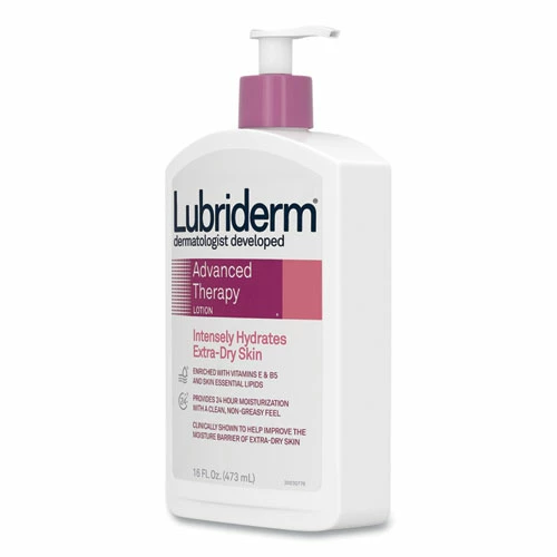 Lubriderm® Advanced Therapy Moisturizing Hand/Body Lotion, 16 Oz Pump Bottle, 12/Carton - Image 4