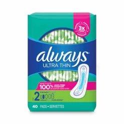 Always® Ultra Thin Pads, Super Long 10 Hour, 40/Pack