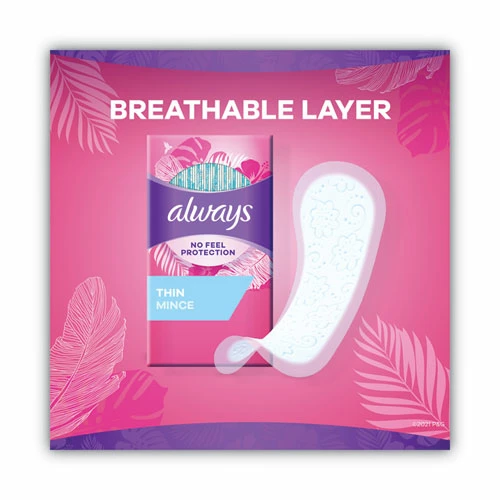 Always® Thin Daily Panty Liners, Regular, 120/Pack - Image 2