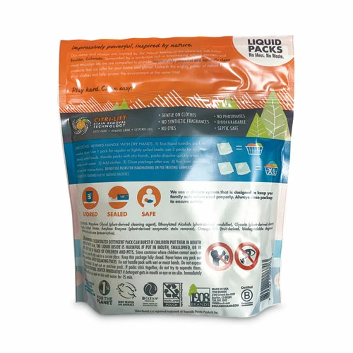 Boulder Clean Laundry Detergent Packs, Valencia Orange, 34/Pouch - Image 2