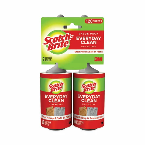 Scotch-Brite™ Lint Roller, Heavy-Duty Handle, 60 Sheets Roller, 2/Pack - Image 2
