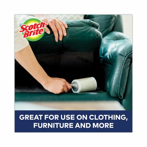 Scotch-Brite™ Lint Roller, Extra Sticky, Heavy-Duty Handlle, 48 Sheets/Roll - Image 6
