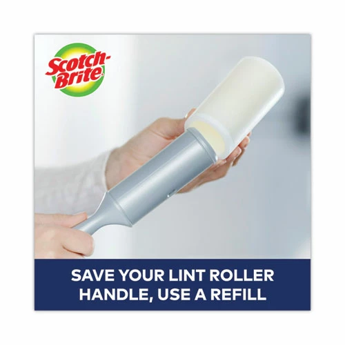 Scotch-Brite™ Lint Roller, Extra Sticky, Heavy-Duty Handlle, 48 Sheets/Roll - Image 7