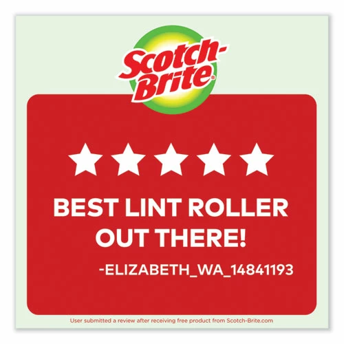 Scotch-Brite™ Lint Roller, Heavy-Duty Handle, 30 Sheets/Roller, 24 Rollers/Carton - Image 3