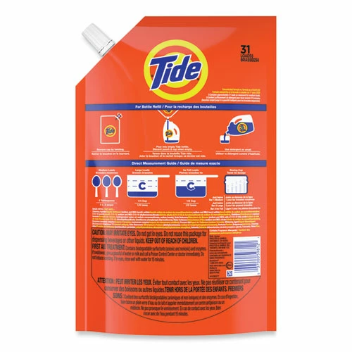 Tide® Pouch HE Liquid Laundry Detergent, Tide Original Scent, 35 Loads, 45 Oz, 3/Carton - Image 3