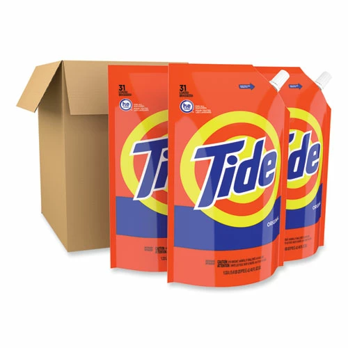 Tide® Pouch HE Liquid Laundry Detergent, Tide Original Scent, 35 Loads, 45 Oz, 3/Carton - Image 4